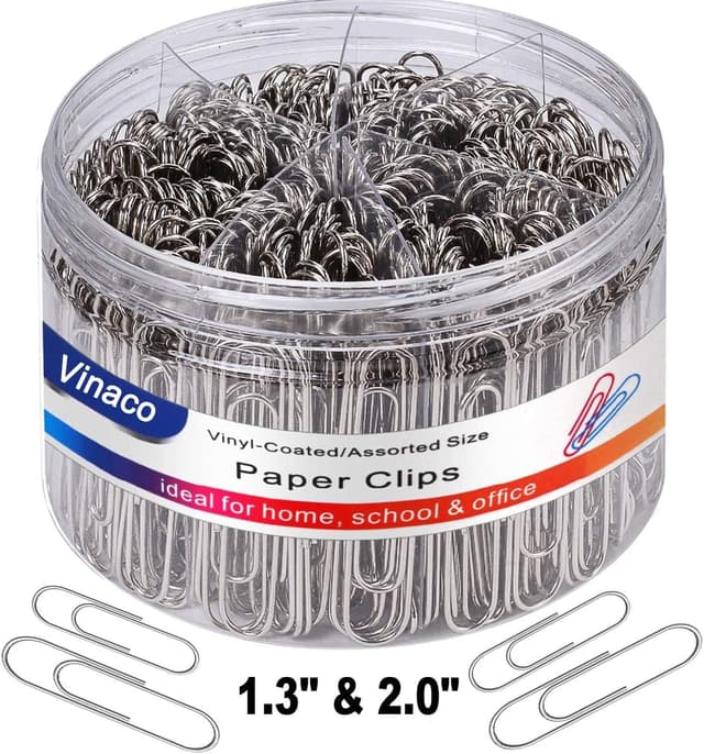 Thumbnail 6 de Vinaco Coloured Paper Clips 400 Pack 33mm & 50mm