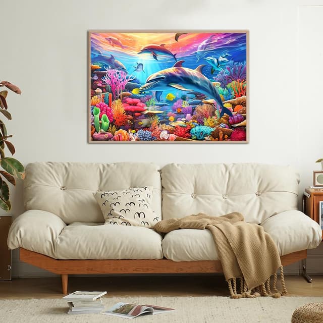 Thumbnail 3 de Dolphins 500-Piece Jigsaw Puzzle