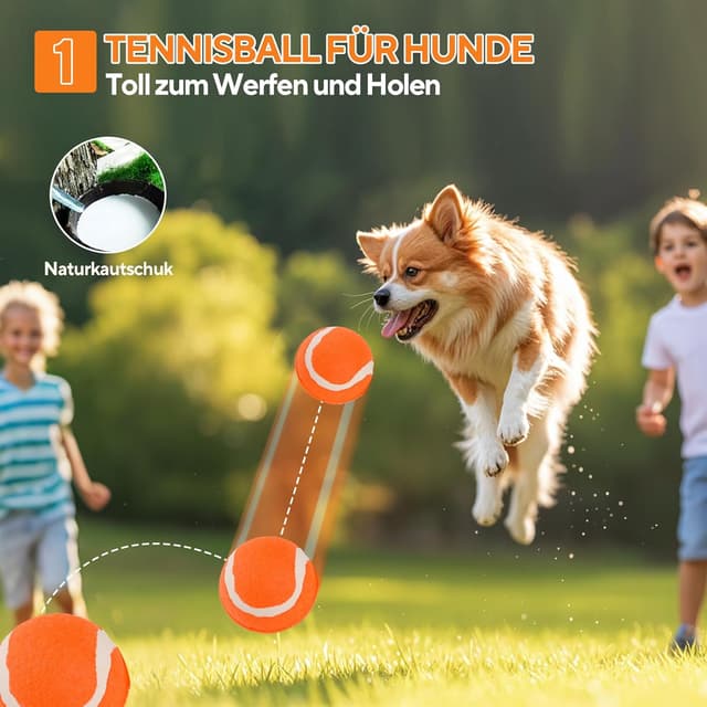 Detalle de LIFLIX Welpenspielzeug für kleine Hunde (4-teilig) – Fuchs-Plüsch mit Quietsch & Kauspielzeug aus Naturkautschuk