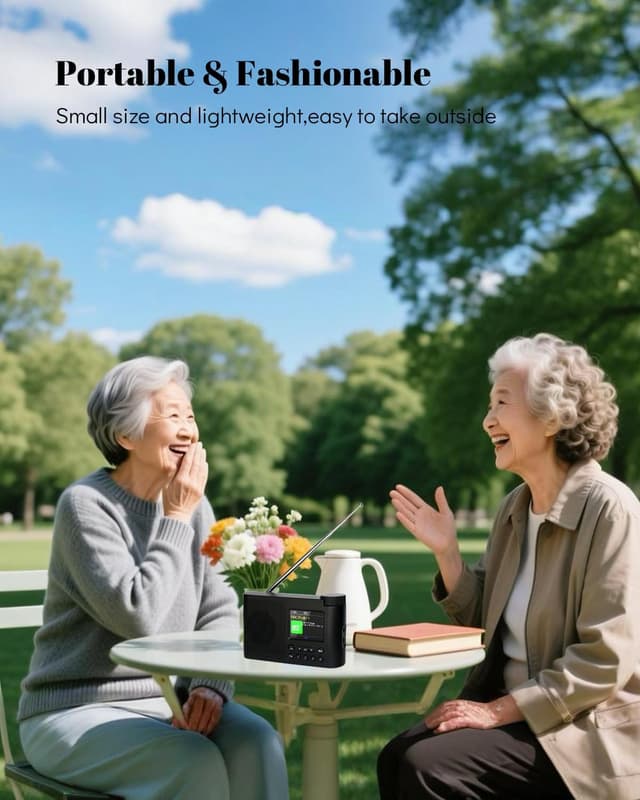 Thumbnail 6 de QEEKADA Radio portatil pequeña DAB/FM Bluetooth
