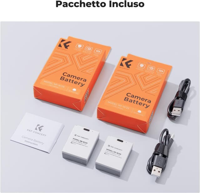 Thumbnail 6 de K&F CONCEPT NP-W126 1050 mAh Batteria per fotocamera