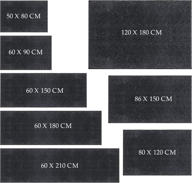 Detalle de FCSDETAIL Dirt Trapper Indoor Door Mat 60 x 90 cm – Machine washable non-slip entrance rug