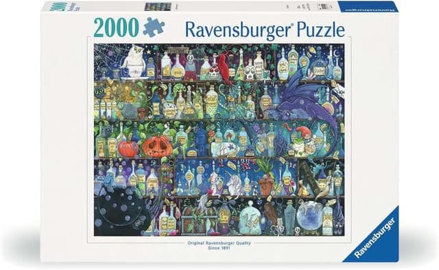 Detalle de Ravensburger Puzzle 2000 pièces L’étagère à Potions