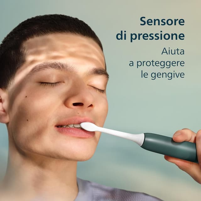 Detalle 2 de Philips Sonicare Serie 3000 HX4033/26 spazzolino elettrico sonico con sensore di pressione e autonomia fino a 14 giorni