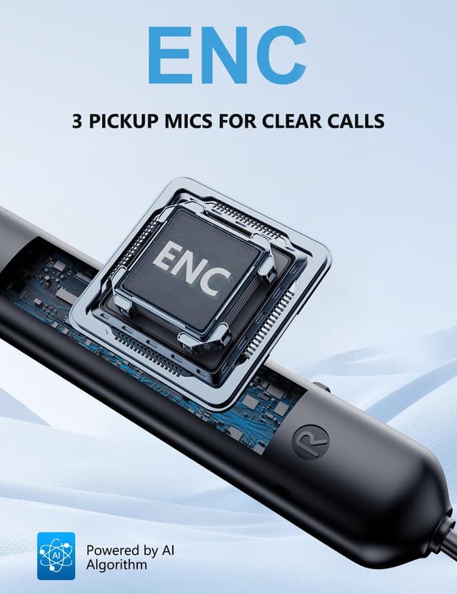 Detalle de Rythflo ANC neckband earbuds 60Hrs