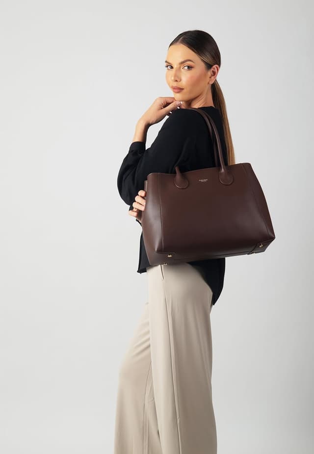 Thumbnail 4 de Carlheim Selena Lederhandtasche Braun