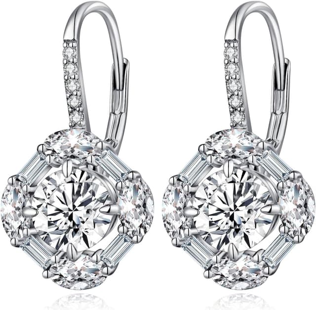 Thumbnail 6 de jiamiaoi 18 Karat Weißgold plattiert Ohrringe aus 925 Sterling Silber (hängend) mit 4A+ Zirkonia