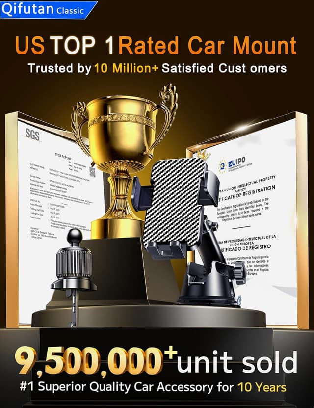 Detalle 2 de Qifutan Dash Phone Holder for Car ⚙
