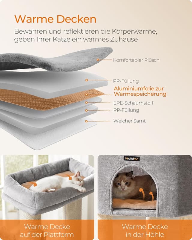 Detalle 2 de Feandrea Kratzbaum 160 cm 🐱