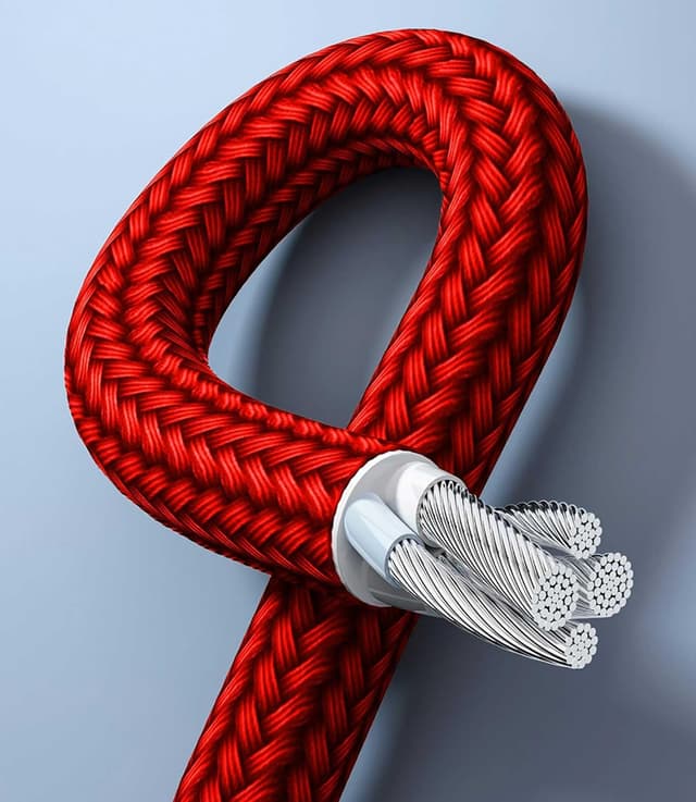 Detalle 2 de Multi USB‑C Kabel 1,2 m (2‑in‑1) – Dual Splitter USB‑A auf Doppel‑USB‑C, 3A, Nylon (Mehrfach Typ C Ladekabel)