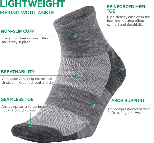 Detalle 1 de RZTT 90% merino wool socks 3 pairs