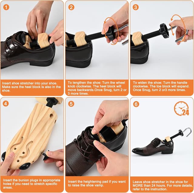 Thumbnail 5 de JJDPARTS Schuhspanner aus Buchenholz – 4-Wege Schuhdehner für Herren & Damen, mit Schuhlöffel