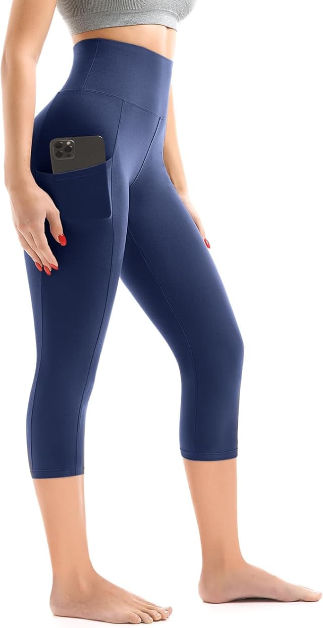 Detalle de Walifrey Women’s High-Waisted Leggings with Pockets (Buttery-Soft, Opaque)