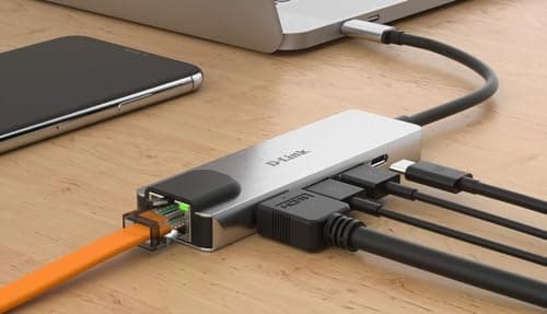 Detalle de D-Link DUB-M520 hub USB-C 5 en 1 con HDMI 4K y PD 60W