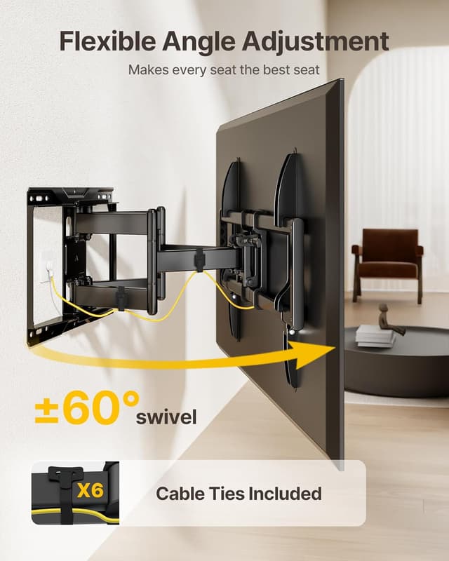 Thumbnail 4 de monTEK Heavy Duty TV Wall Mount 165 lb