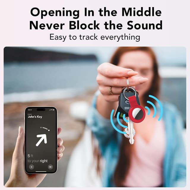 Thumbnail 4 de AirTag Holder Case Keychain 4-Pack