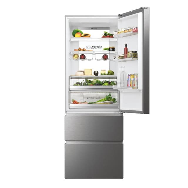 Detalle 2 de Haier Combi 3 Puertas 486L acero inoxidable