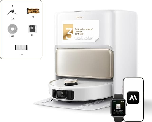 Detalle de Mova V50 Ultra Complete Robot aspirador 24.000 Pa