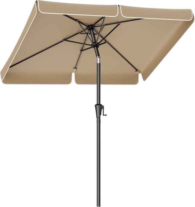 Detalle de SONGMICS Parasol rectangulaire 200 x 150 cm avec UPF 50+ et inclinaison 30° (sans pied)