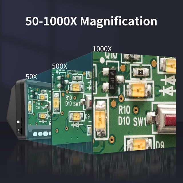 Thumbnail 1 de Digital Microscope 1000X 4.3-inch 1080P with LED lights