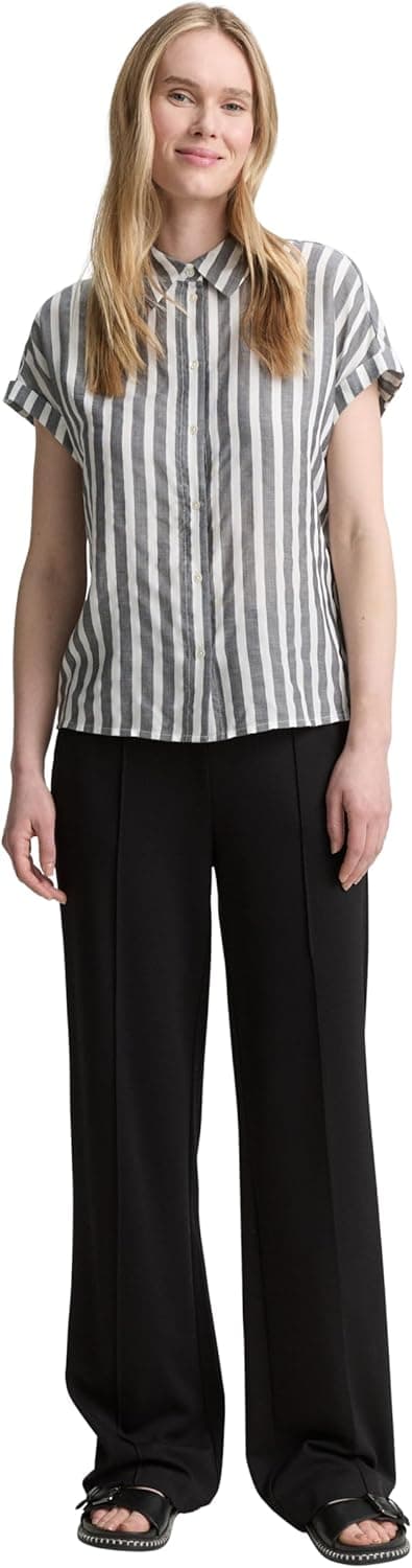 Detalle 2 de Tom Tailor 1047057 camicia/ blusa a righe in viscosa con colletto