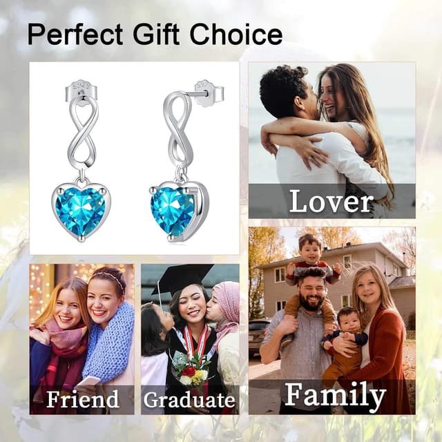 Thumbnail 6 de Qings Birthstone Infinity Stud Earrings