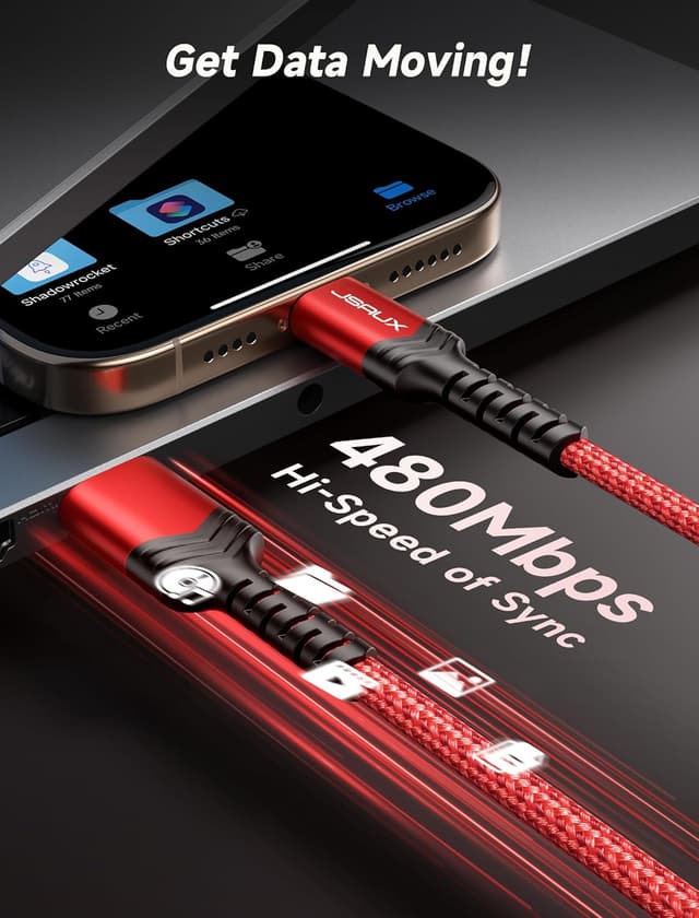 Thumbnail 6 de JSAUX USB C Cable 6.6ft 2-Pack for iPhone