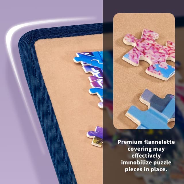 Detalle de Tektalk Foldable Jigsaw Board with 6 Sorting Trays (Up to 2000 Pieces) - Khaki