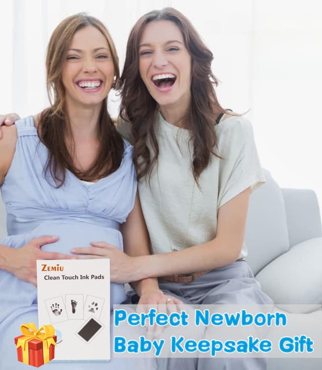 Thumbnail 6 de Zemiu Fußabdruck Handabdruck Baby Set – Abdruck-Set für Baby bis 0–18 Monate, 10 × 15 cm, 4 Clean-Touch-Stempelkissen