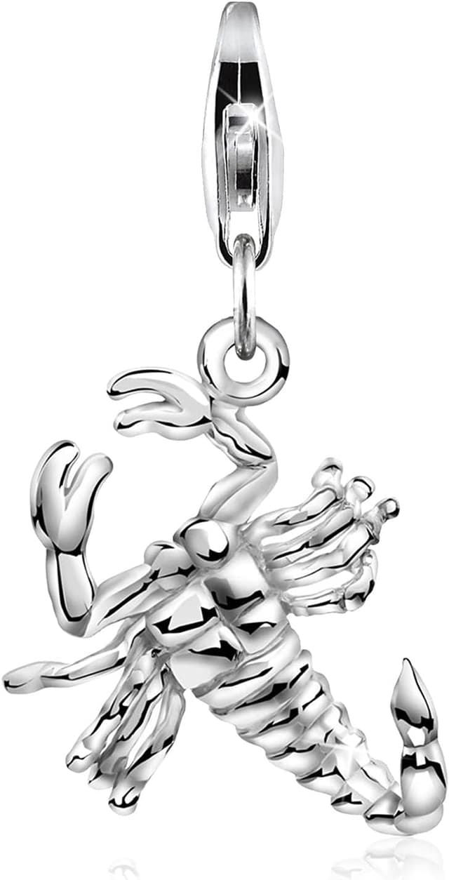 Detalle 2 de Nenalina Skorpion Karabiner Charm Anhänger aus 925 Sterling Silber (713198-000) für Bettelarmbänder
