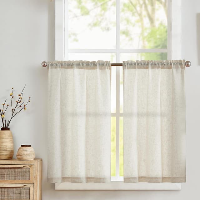 Detalle de Vangao Rideau en lin translucide 65x75cm