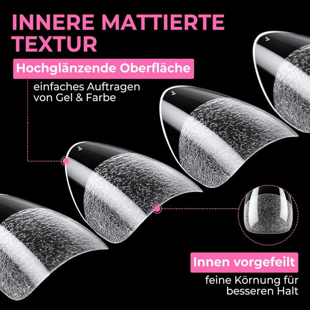 Thumbnail 4 de UNA GELLA Kurze Mandel Nageltips 216 Stück