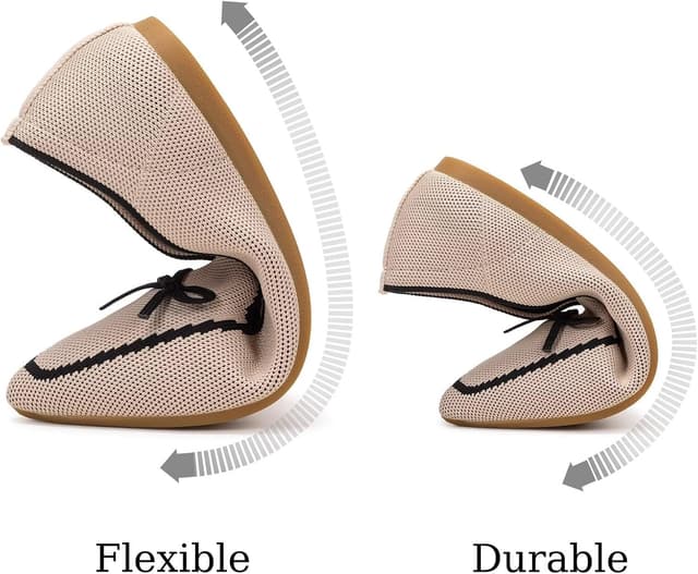 Thumbnail 6 de Frank Mully Loafer Flats für Damen aus Strickstoff – waschbare Ballerina-Schlüpfer mit Schleifen