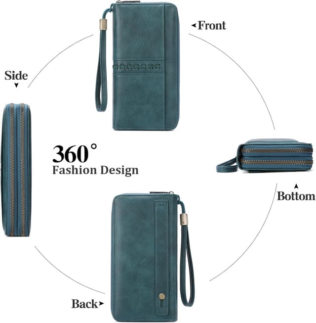 Thumbnail 5 de SENDEFN Geldbörse Damen Gross Doppelreißverschluss