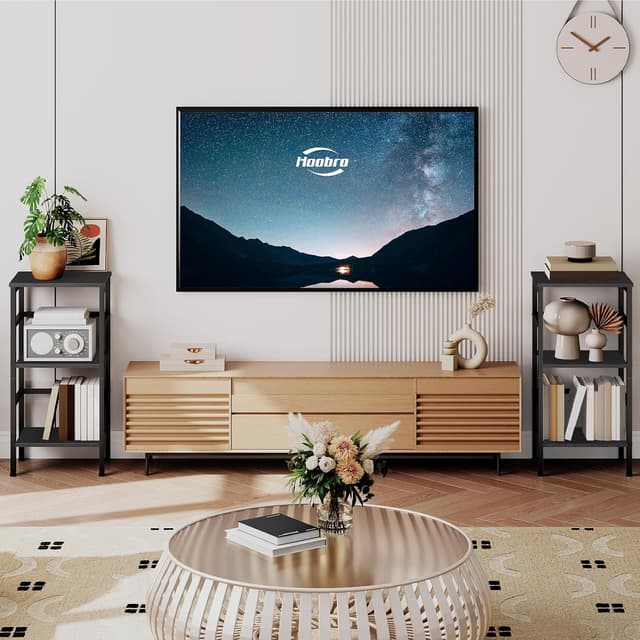 Detalle 2 de HOOBRO scaffale a scala a 3 livelli EBB80CJ01G1 per dischi, album e oggetti