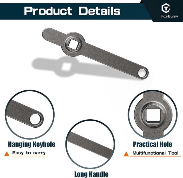 Detalle de Bleed Key / Heater Bleed Key (5 x 5 mm) in Stainless Steel – Universal for Standard Radiator Valves
