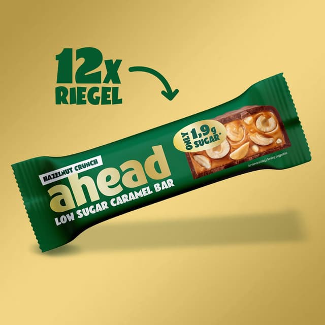 Thumbnail 4 de ahead Hazelnut Caramel Schokoriegel 12x35g
