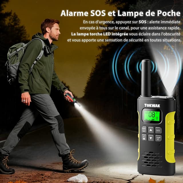 Thumbnail 5 de Tokwak Talkie Walkie 3 km rechargeable