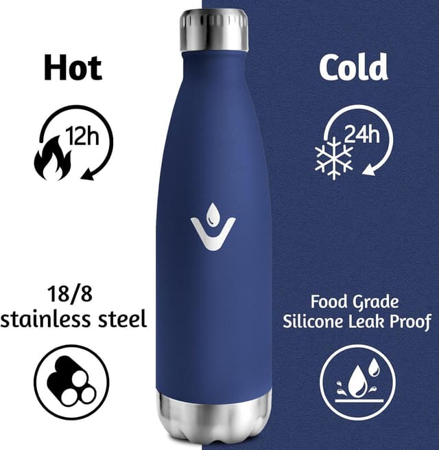 Thumbnail 2 de Motswedi Botella Térmica 750 ml Acero Inoxidable Azul Oscuro 🥤