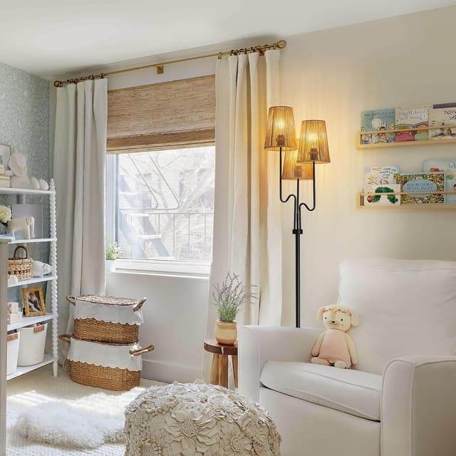 Thumbnail 2 de Boho Floor Lamp 68in rattan 3-light standing lamp ๐