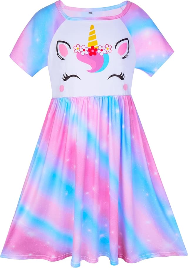 Thumbnail 6 de ICOSY Girls Nightgown Unicorn Dress 3T
