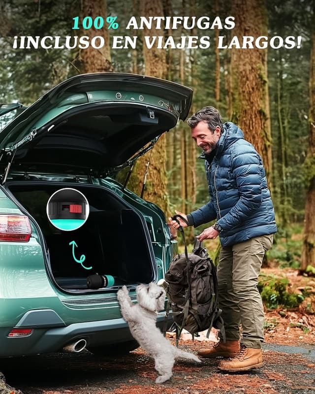 Detalle 2 de Lesotc 1000 ml botella agua perros plegable