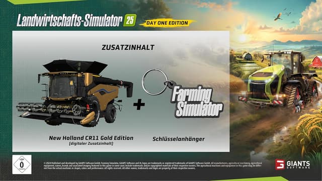 Detalle de Landwirtschafts-Simulator 25: Day One Edition (XBX) – mit MacDon-Pack und New Holland CR 11 Gold Edition