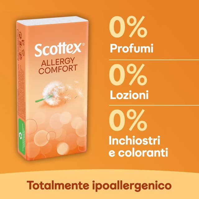 Detalle de Scottex Fazzoletti Pocket Allergy — carta ipoallergenica e morbida, testati oftalmologicamente (confezione da 80 pacchetti)