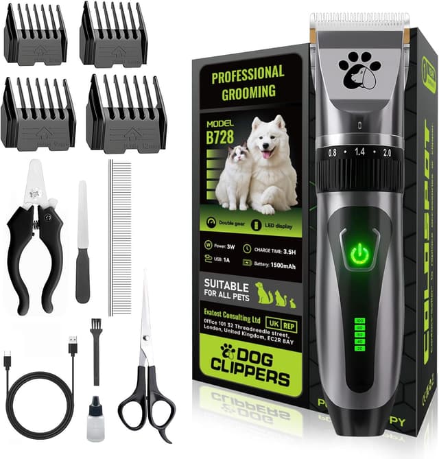 Detalle de Professional Cordless Dog Clippers 2‑Speed
