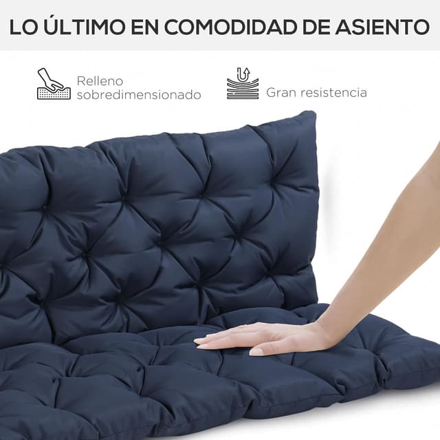 Detalle 2 de Outsunny Cojín para Banco 150x98x8 cm