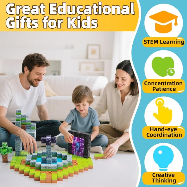 Thumbnail 5 de EchoPlan 150PCS Magnetic Blocks 1"