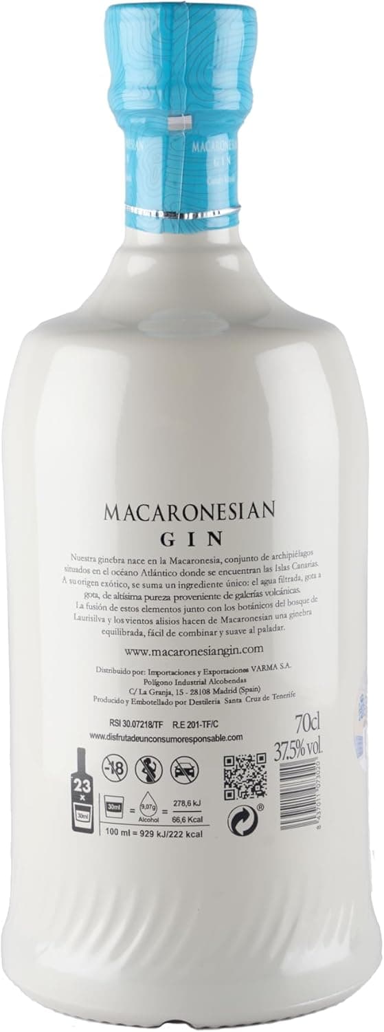 Thumbnail 1 de Macaronesian Ginebra Premium Islas Canarias agua volcánica filtrada 700ml 🍸