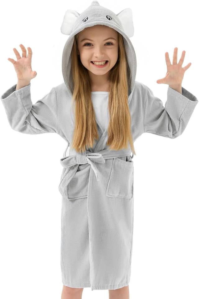 Thumbnail 2 de JiAmy Kids Cotton Dressing Gown 1-8 Years