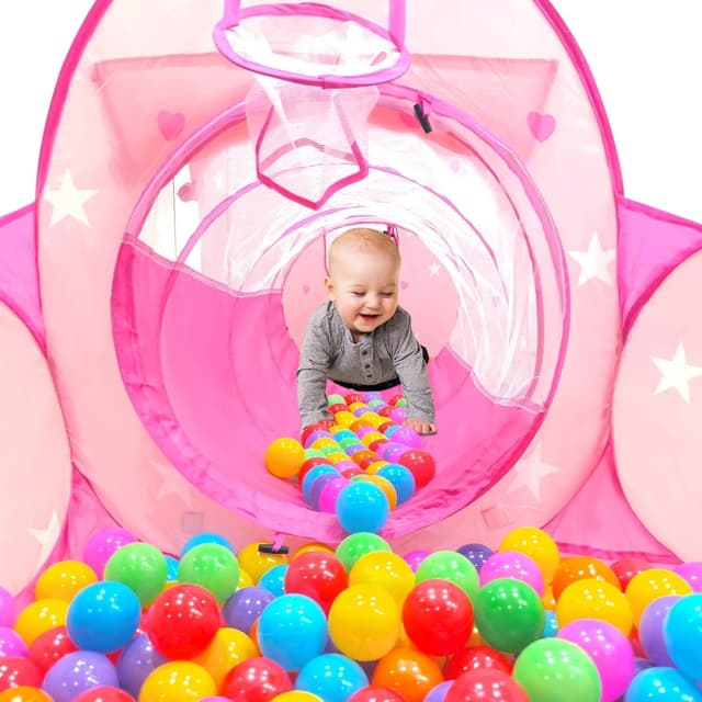 Thumbnail 5 de Sumbababy Kinderzelt Spieltunnel 175x46 cm